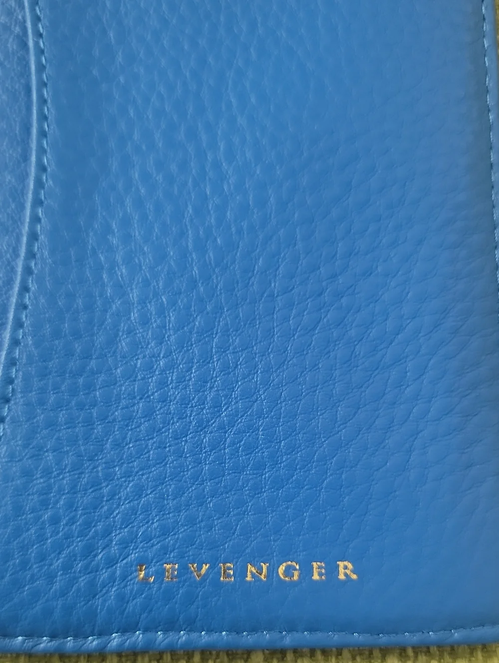 Levenger Blue Leather  Wallet